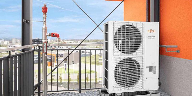 Außeneinheit einer Wärmepumpe